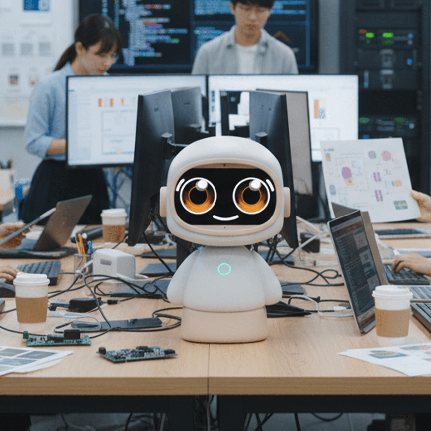 대화형 AI 로봇 개념 이미지